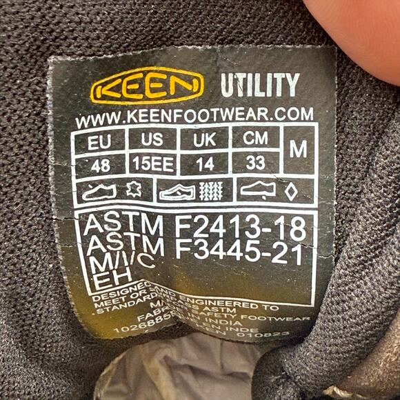 Keen Mens Cincinnati 6" Work Boot US 15 Wide EU 48 Brown Composite Toe WP NIB - Picture 13 of 14